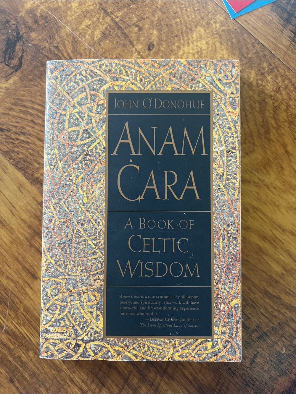 John O'Donohue Anam Cara Book - Celtic Wisdom (Black & Gold)